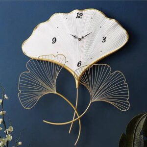 white Leaf elite wall Clock to decor your home