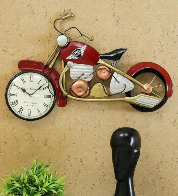 decorative Metal Wall bike Clock
