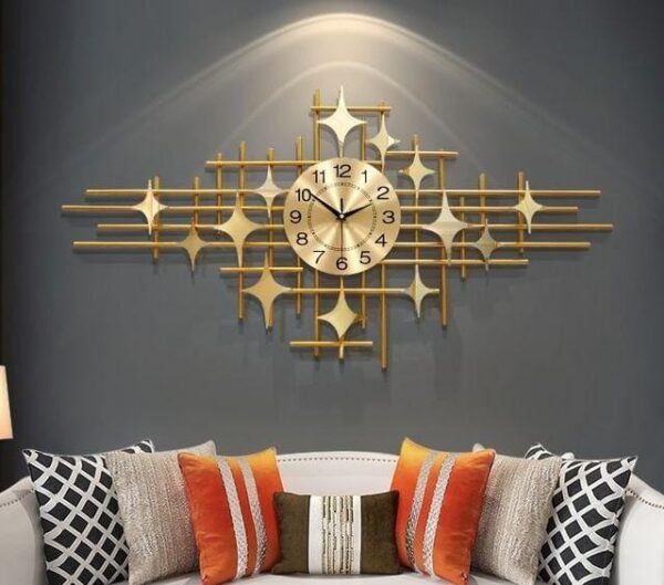 madhuram 54 inches long rust free metal wall clock for home decor purpose