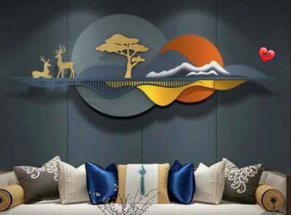 Wall decor, metal abstract, land scape wall art