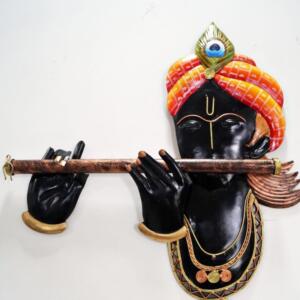 krishna metal art , krishna with flute