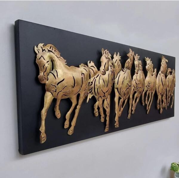 3D wall arts, seven horses wall art