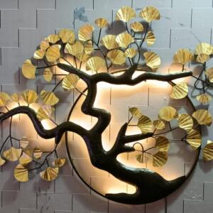 Tree wall art with led lights